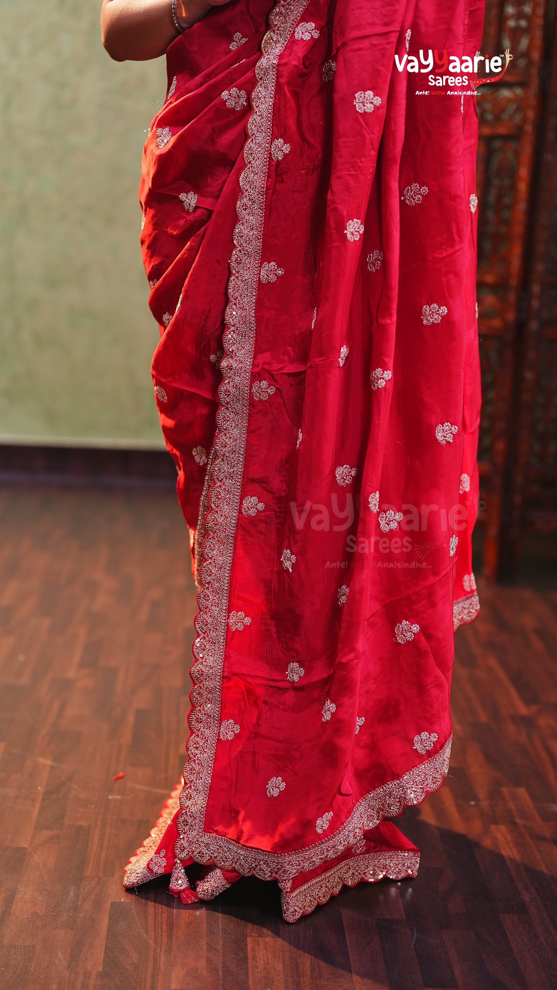 Trendy Multi Colour Crepe Party Wear Saree