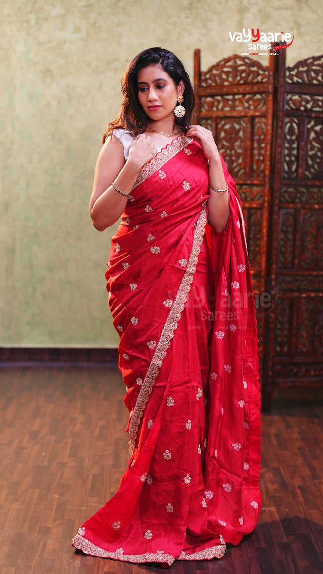 Trendy Multi Colour Crepe Party Wear Saree Main Image