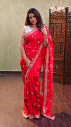 Premium Crepe Multi Colour Designer Saree