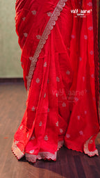 Premium Crepe Multi Colour Designer Saree