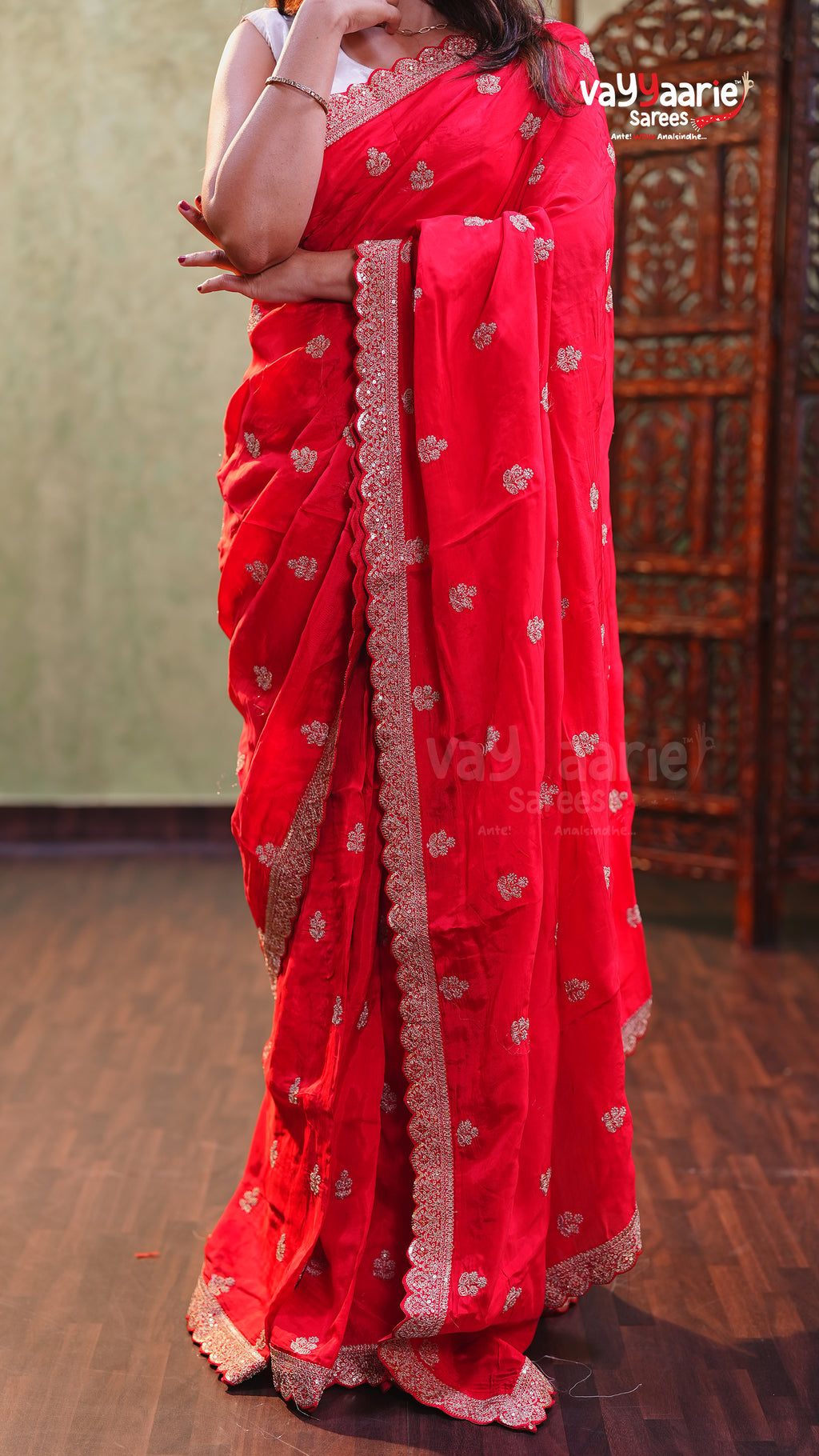 Premium Crepe Multi Colour Designer Saree