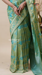 Sea Green Khatan Saree for Gifting