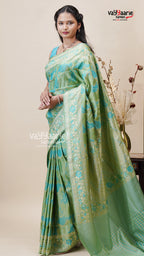 Sea Green Khatan Saree for Gifting