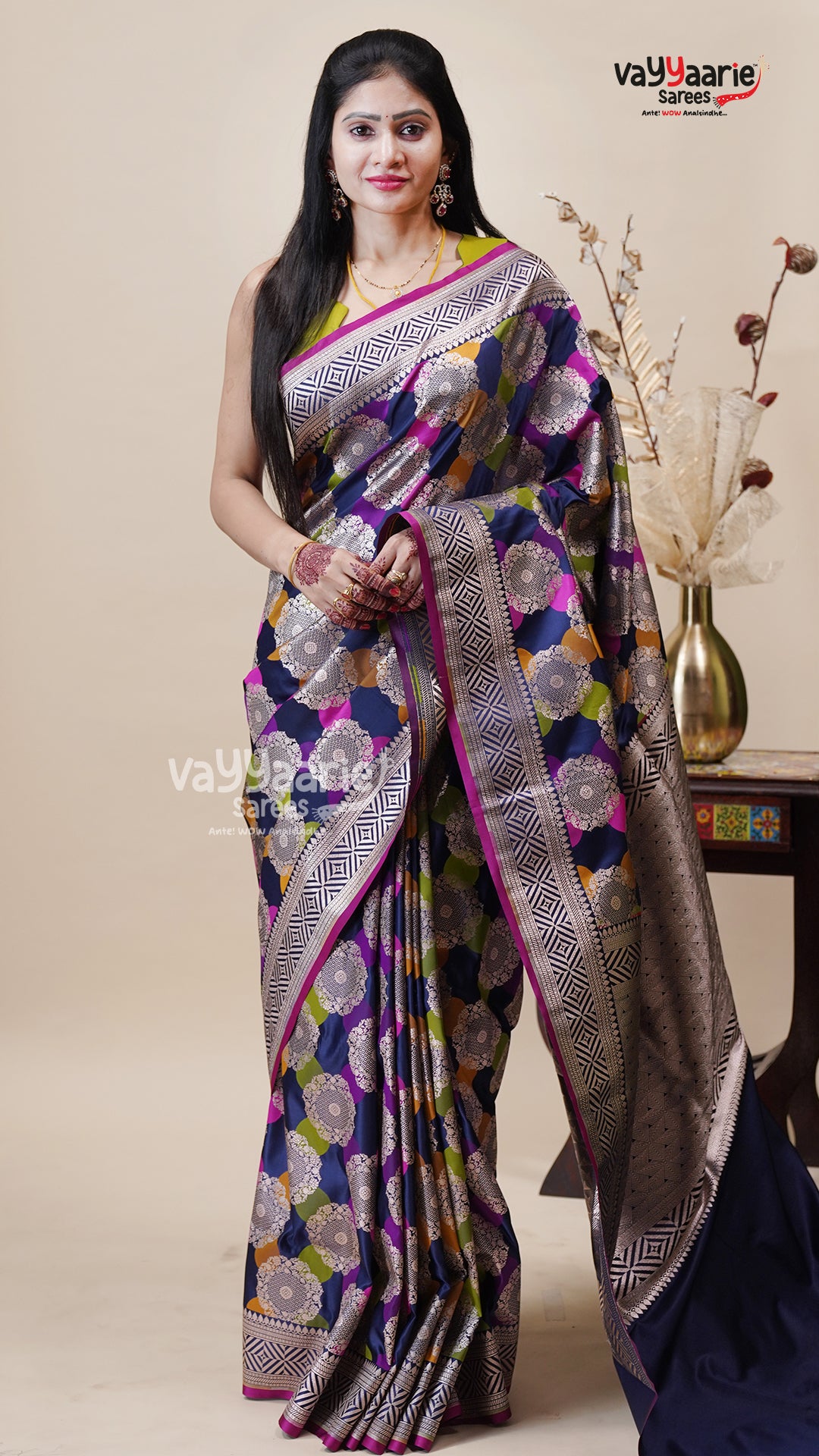 Multicolour Khatan Saree for Women