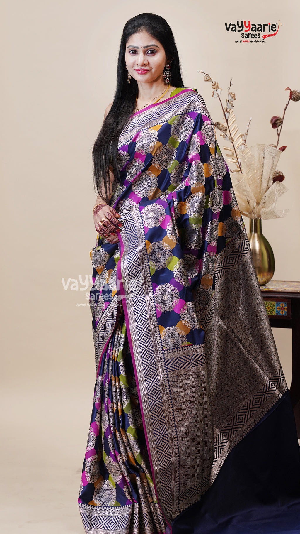 Multicolour Khatan Saree for Women