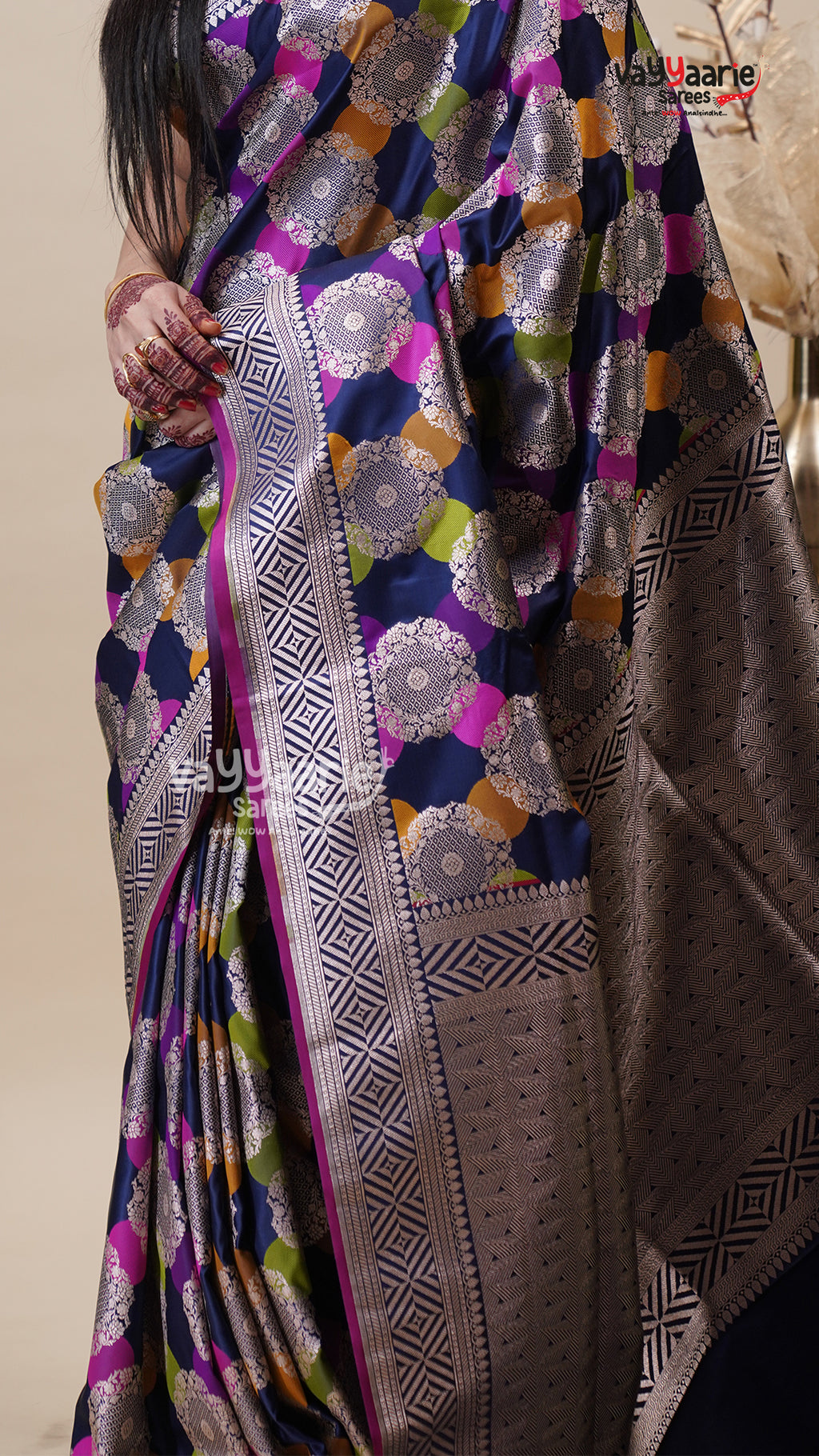 Multicolour Khatan Saree for Women