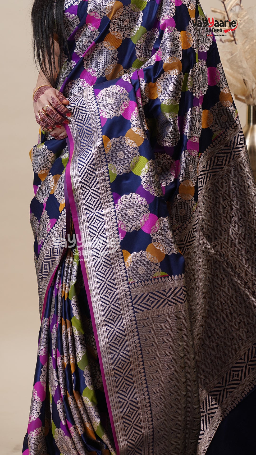 Multicolour Khatan Saree for Women