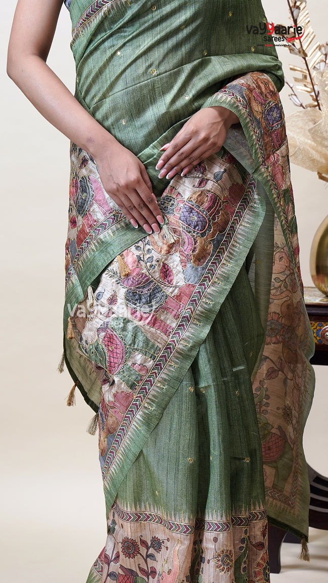 Multicolour Tusser Saree for Special Moments Main Image