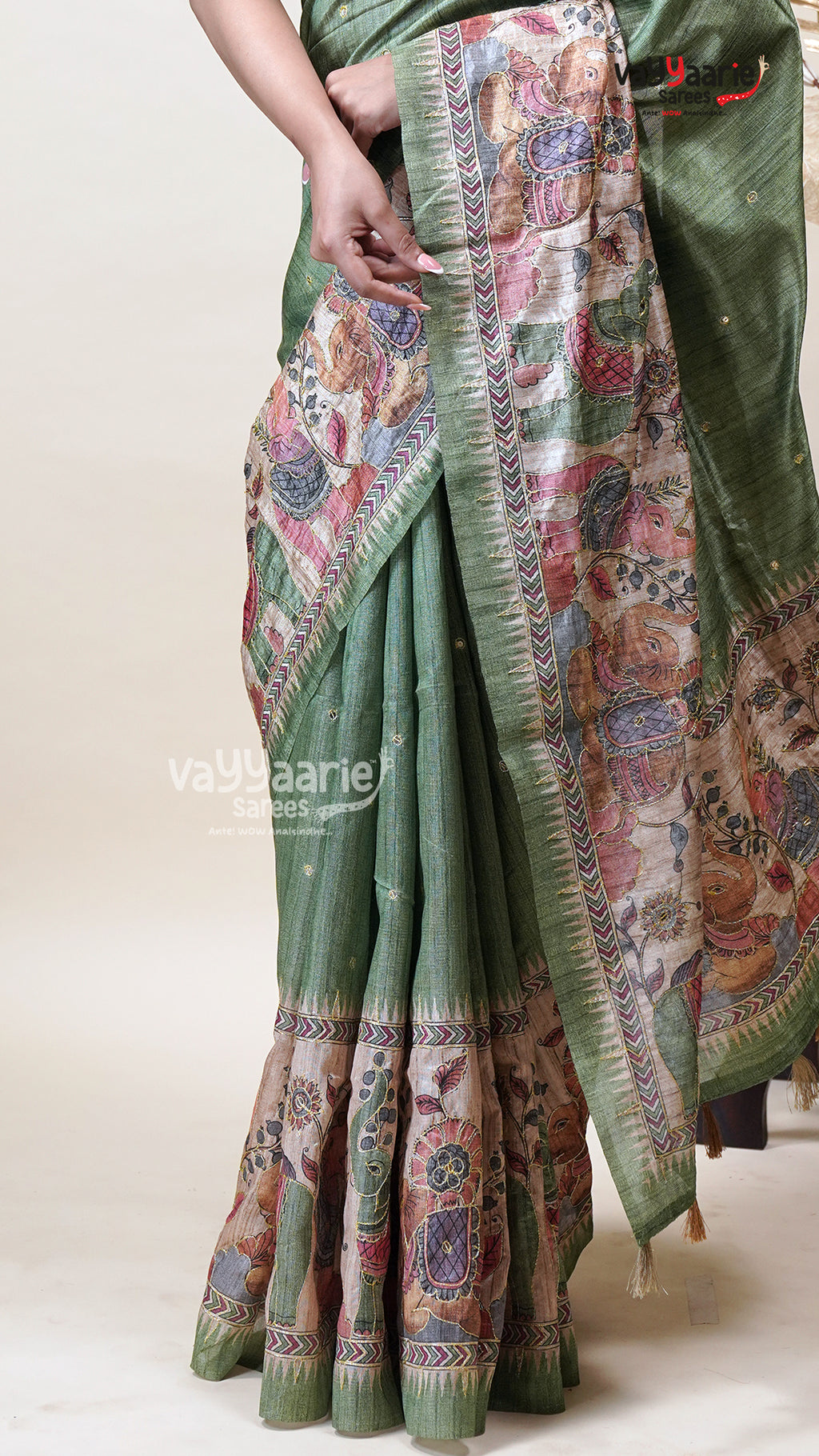 Multicolour Tusser Saree for Special Moments