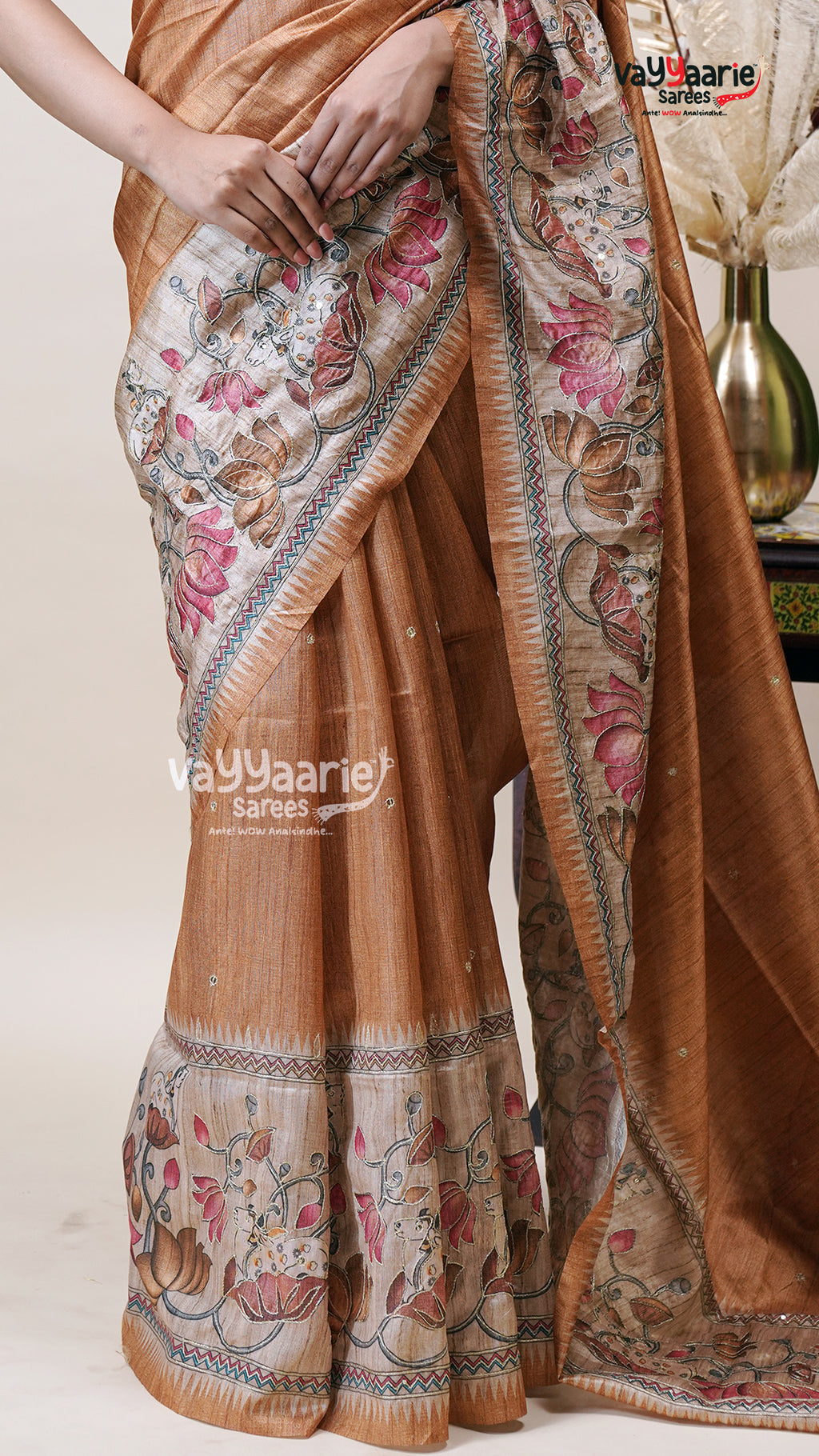 Graceful Multicolour Tusser Saree