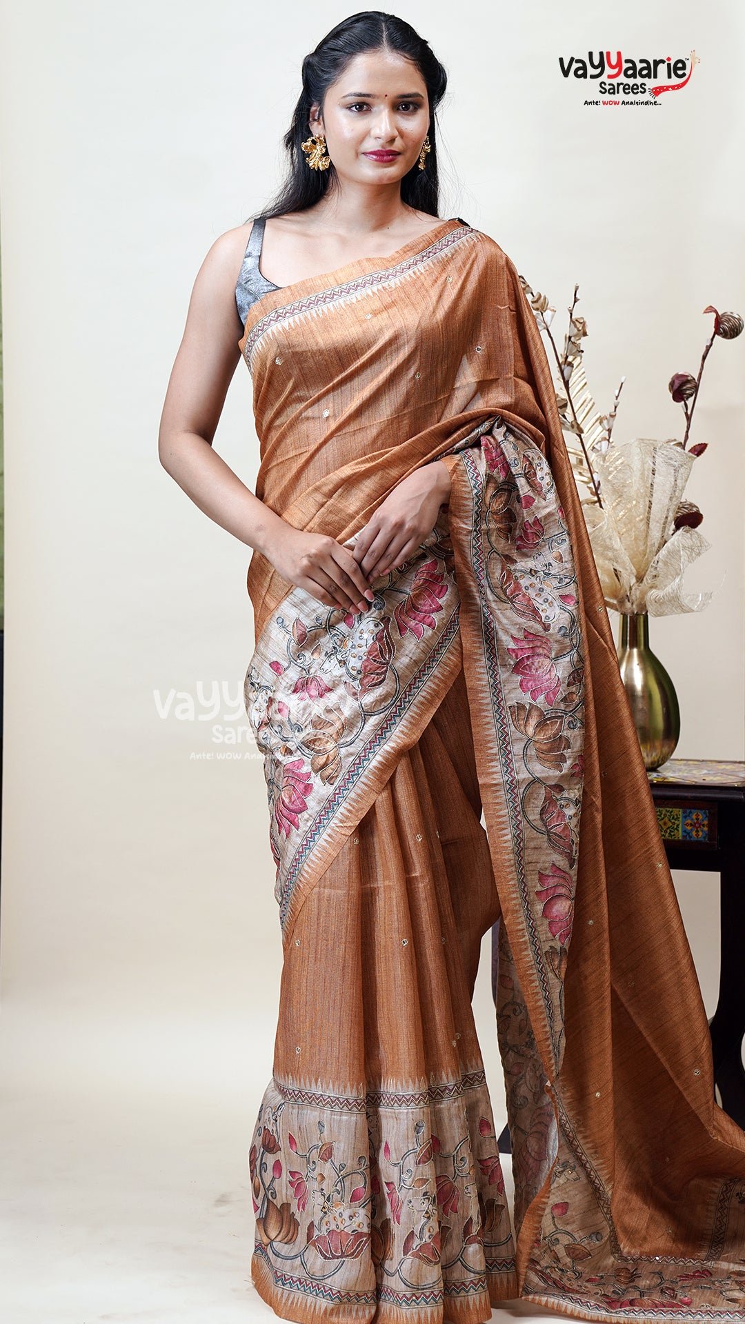 Graceful Multicolour Tusser Saree