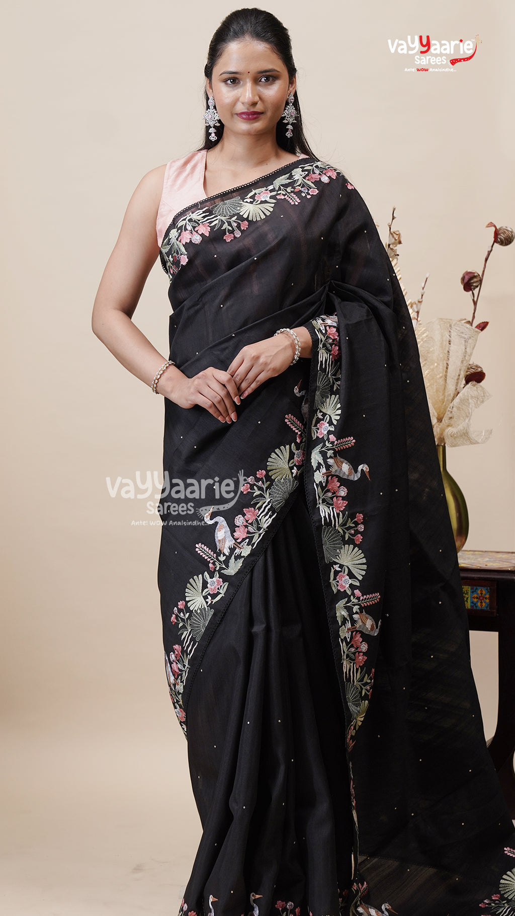 Budget Multicolour Tusser Saree for Women