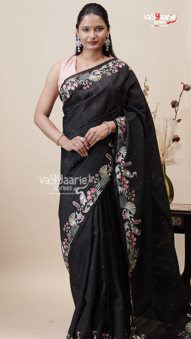 Budget Multicolour Tusser Saree for Women Hover Image