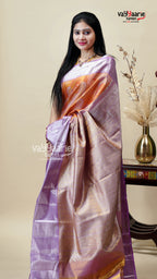 Orange DMM Pattu Saree for Festive Looks