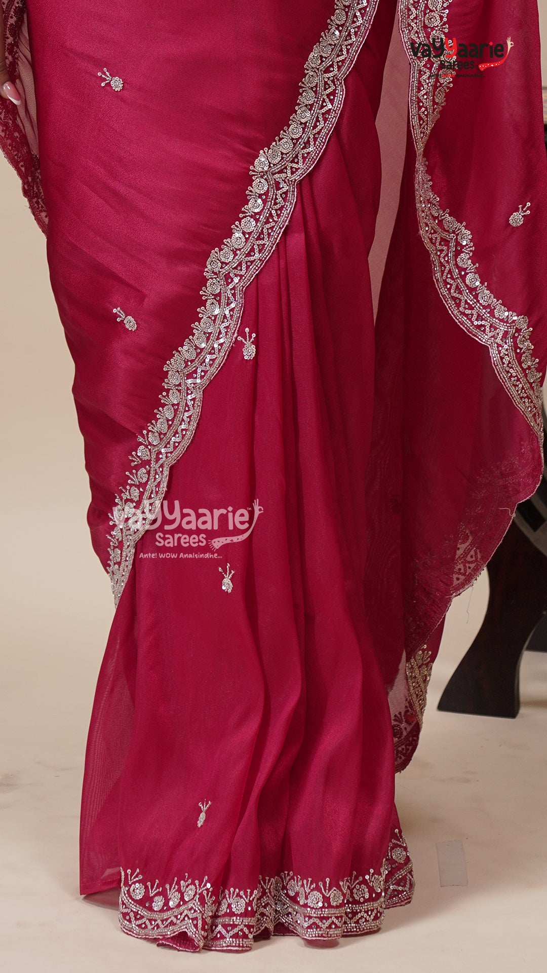 Maroon Tissu Fancy Saree for Women