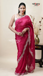 Maroon Tissu Fancy Saree for Women