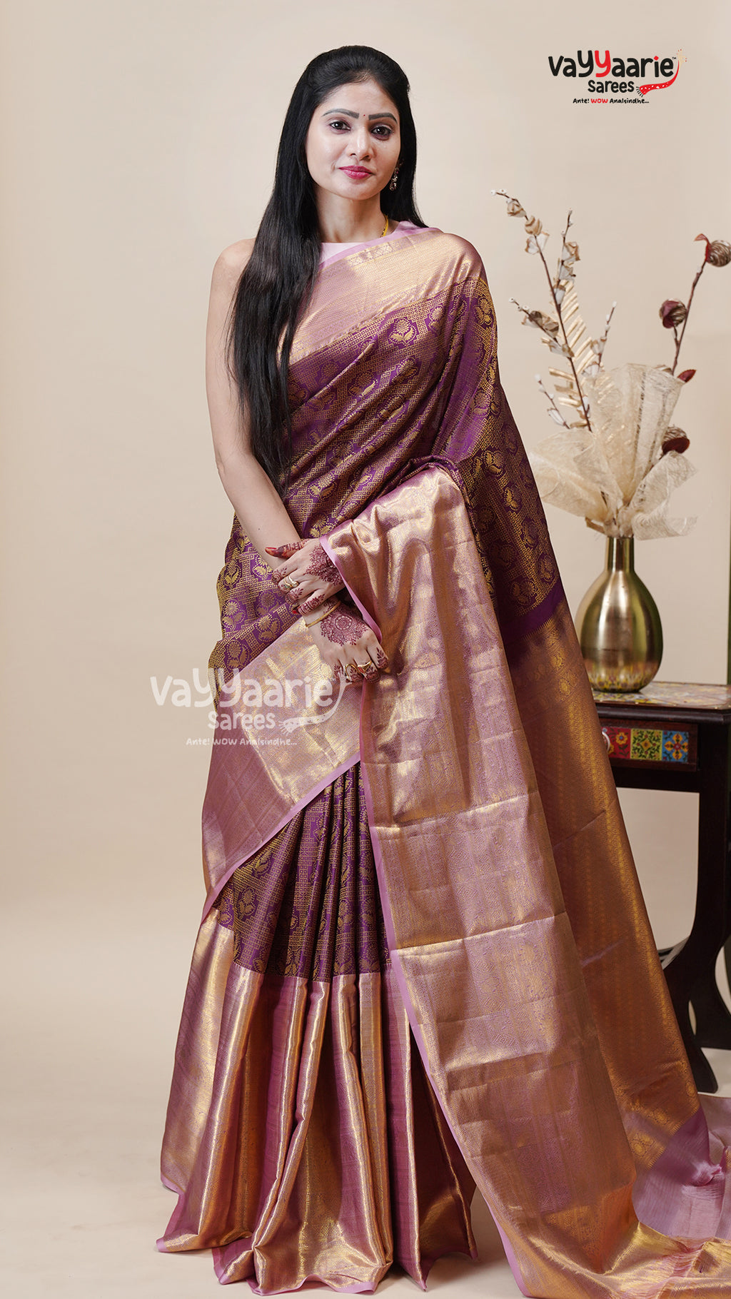 Magenta DMM Pattu Saree for Festive Occasions