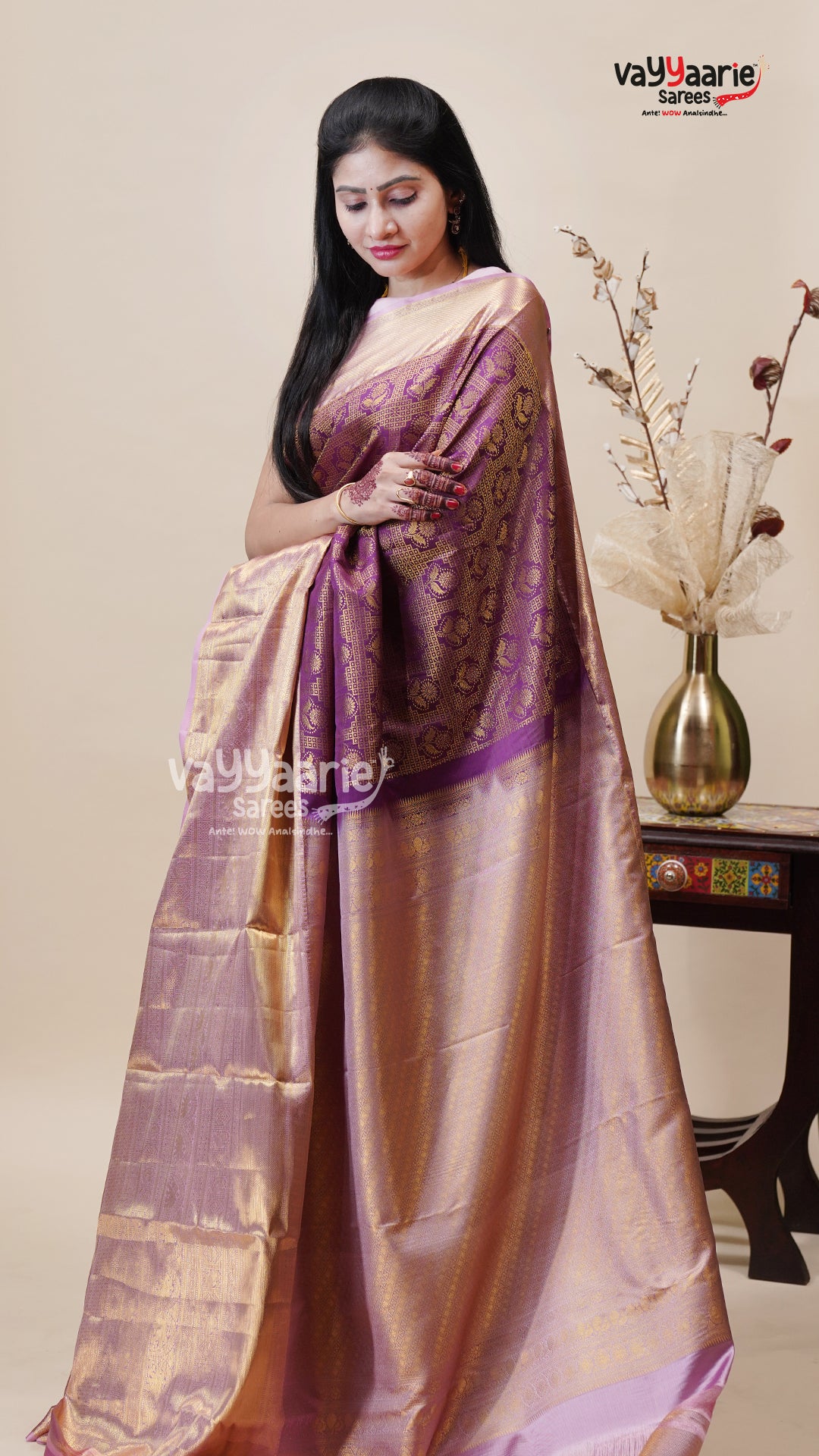 Magenta DMM Pattu Saree for Festive Occasions