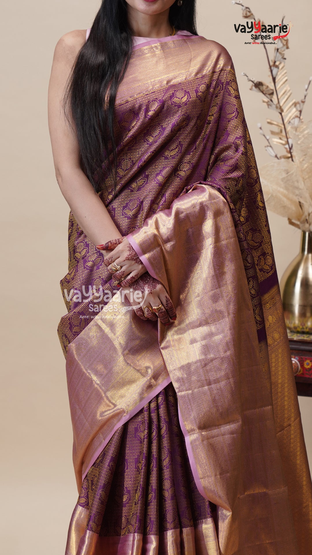 Magenta DMM Pattu Saree for Festive Occasions