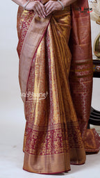 Mustard DMM Pattu Saree for Festive Occasions