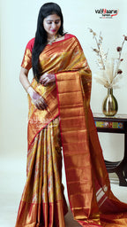 Gold DMM Pattu Saree for Celebrations