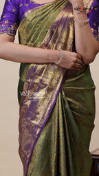 Green DMM Pattu Saree for Women