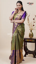 Green DMM Pattu Saree for Women