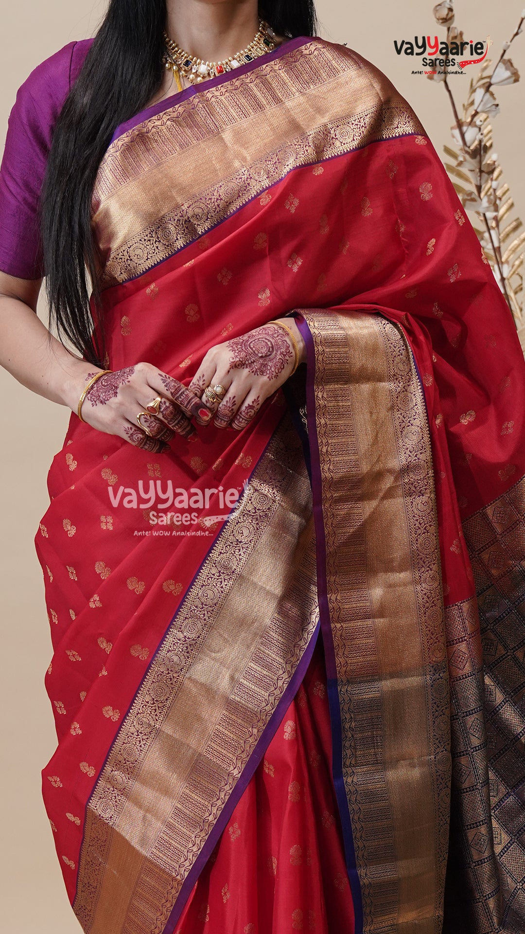Red Pattu Traditional Saree for Party Wear