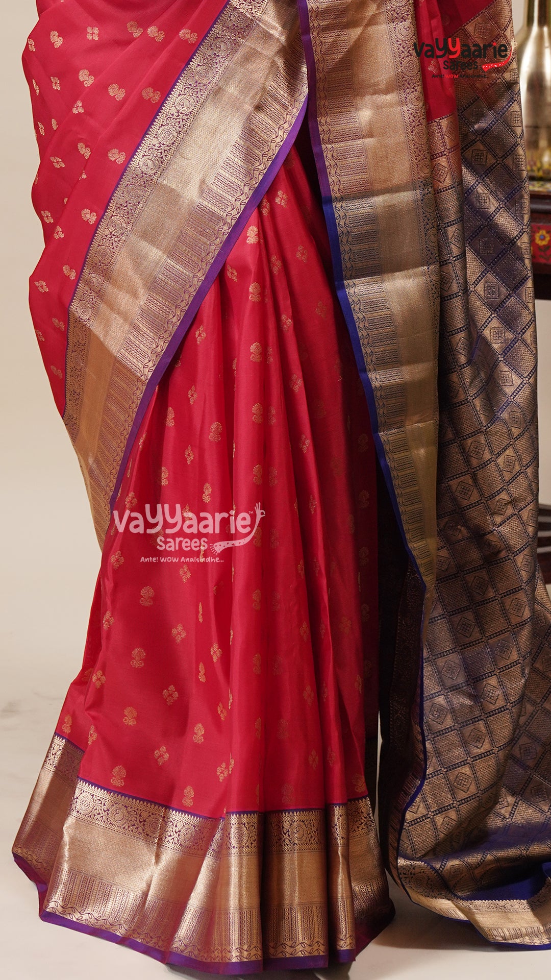 Red Pattu Traditional Saree for Party Wear