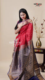 Red Pattu Traditional Saree for Party Wear