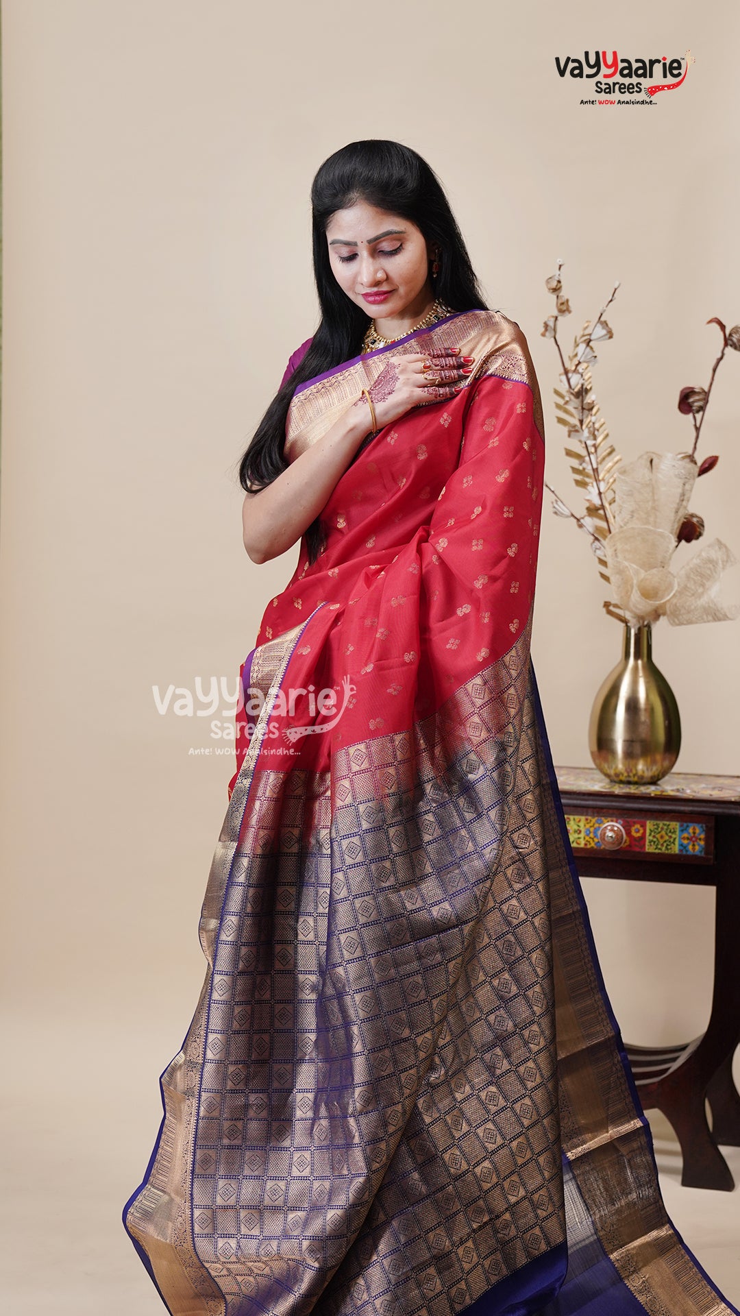 Red Pattu Traditional Saree for Party Wear