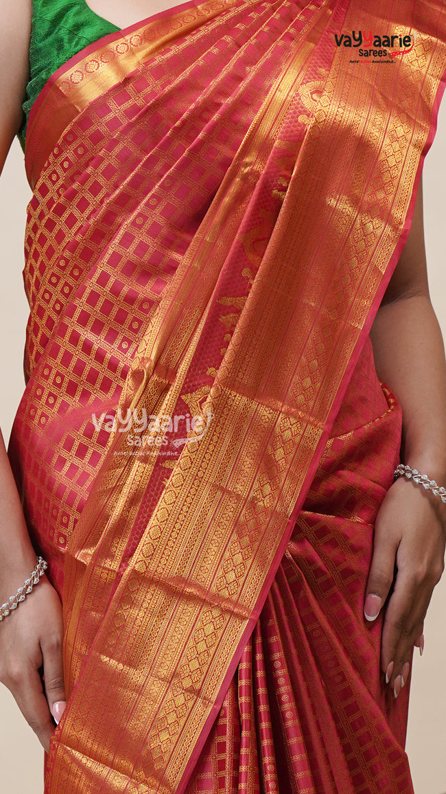 Maroon DMM Pattu Saree for Festive Wear Main Image