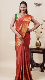 Maroon DMM Pattu Saree for Festive Wear