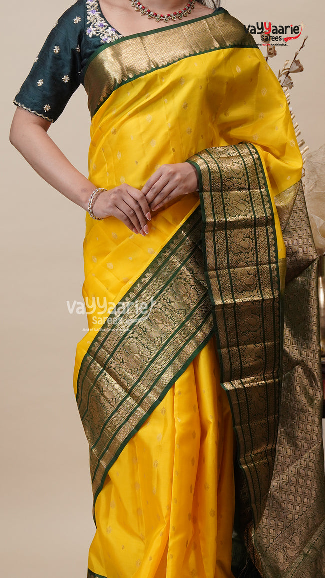 Yellow Salem Pattu Saree for All Occasions Main Image