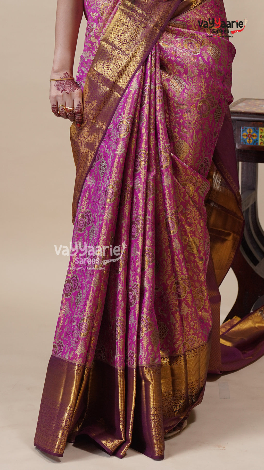Rani Pink DMM Pattu Saree for Gifting