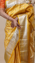 Yellow Salem Pattu Saree for Festive Wear