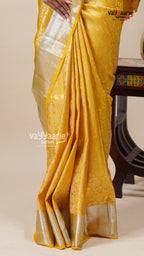 Yellow Salem Pattu Saree for Festive Wear