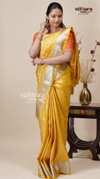 Yellow Salem Pattu Saree for Festive Wear