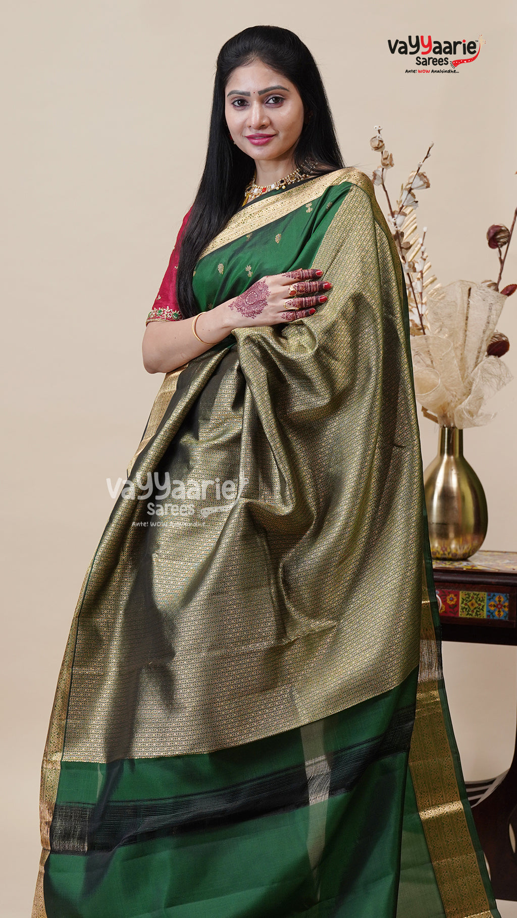 Green Salem Pattu Saree for Festive Wear