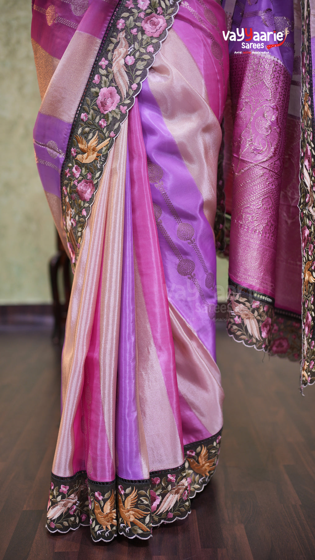 Multi Colour Tissue Fancy Saree Elegant Look