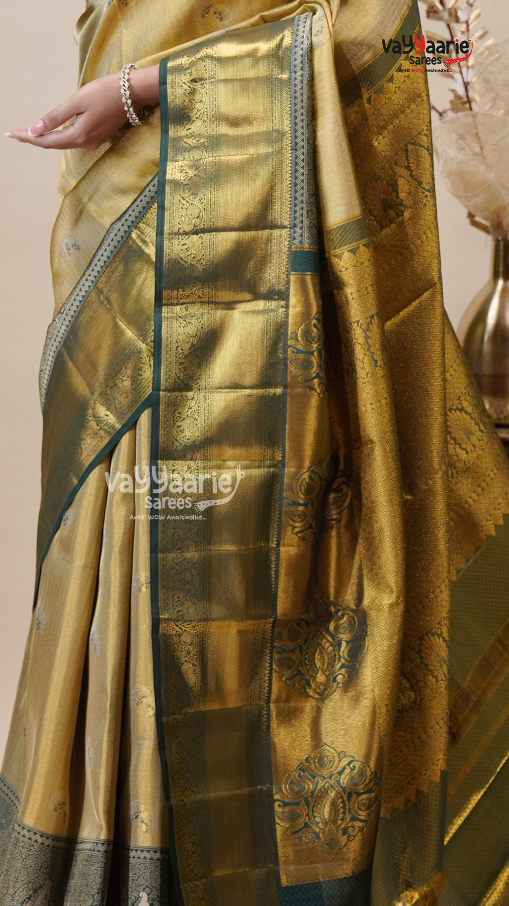 Gold DMM Pattu Saree for Special Days