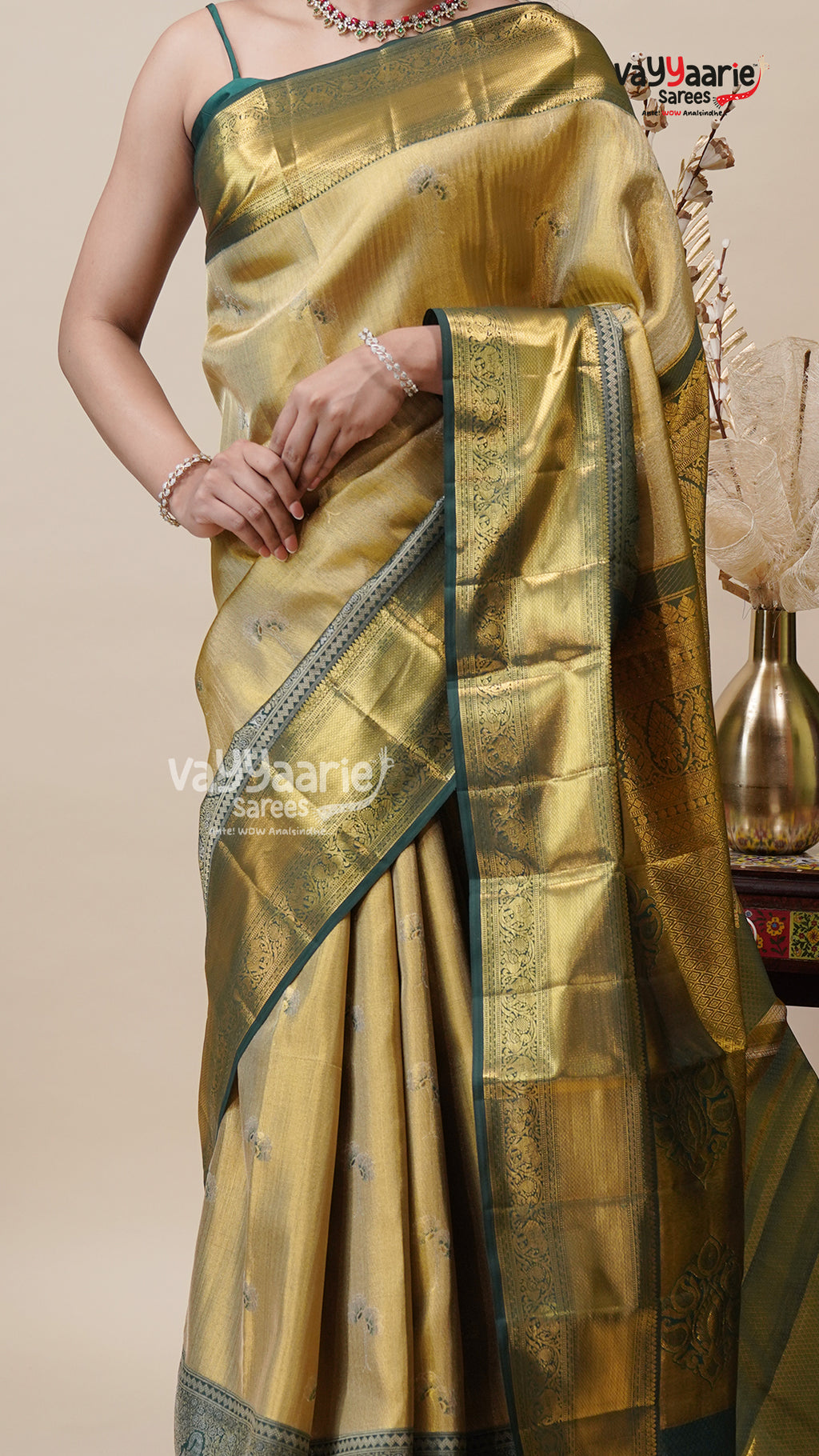 Gold DMM Pattu Saree for Special Days