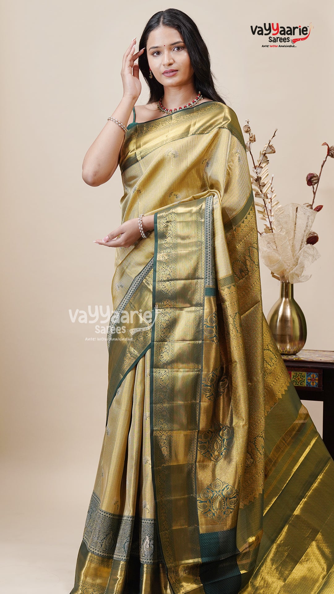 Gold DMM Pattu Saree for Special Days