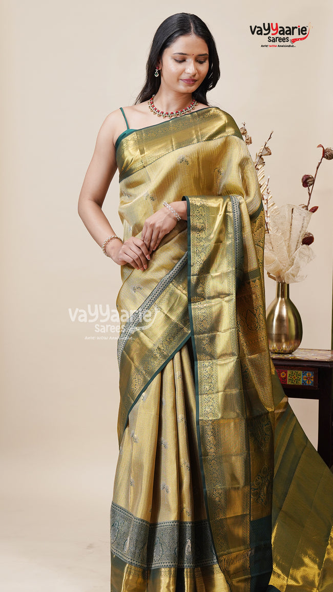 Gold DMM Pattu Saree for Special Days Hover Image