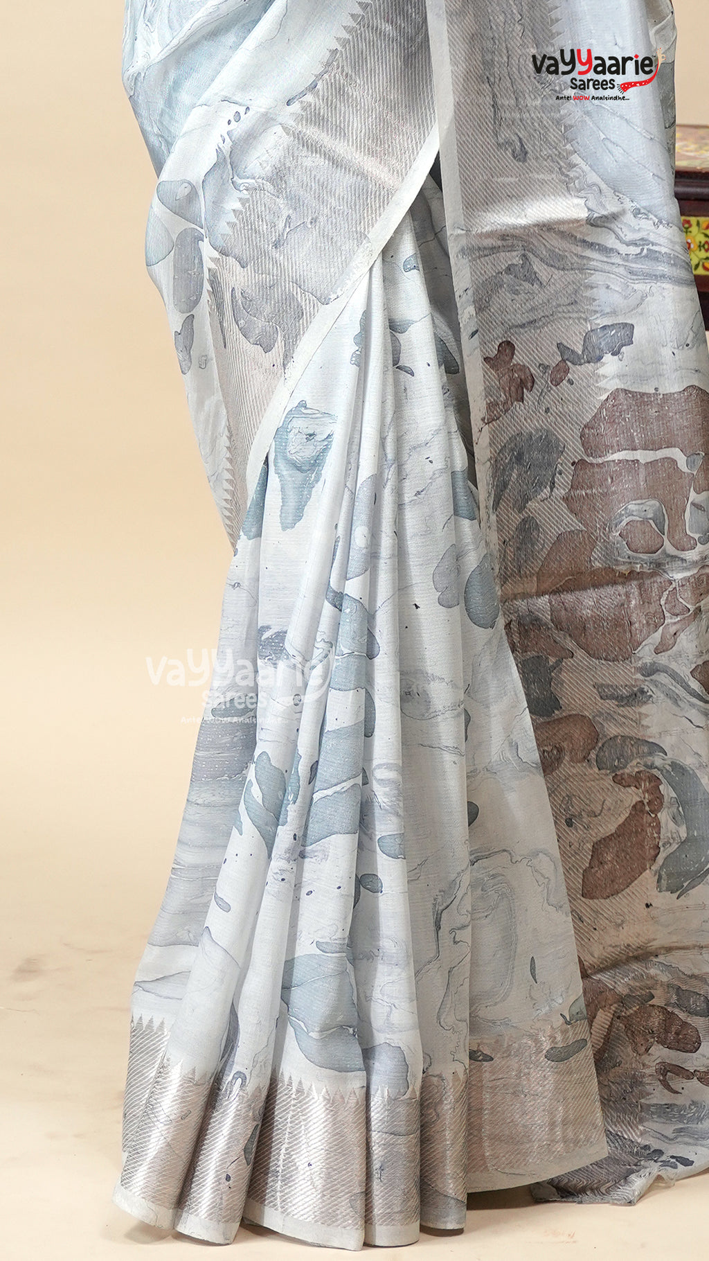 Fancy Multicolour Sico Saree with Blouse