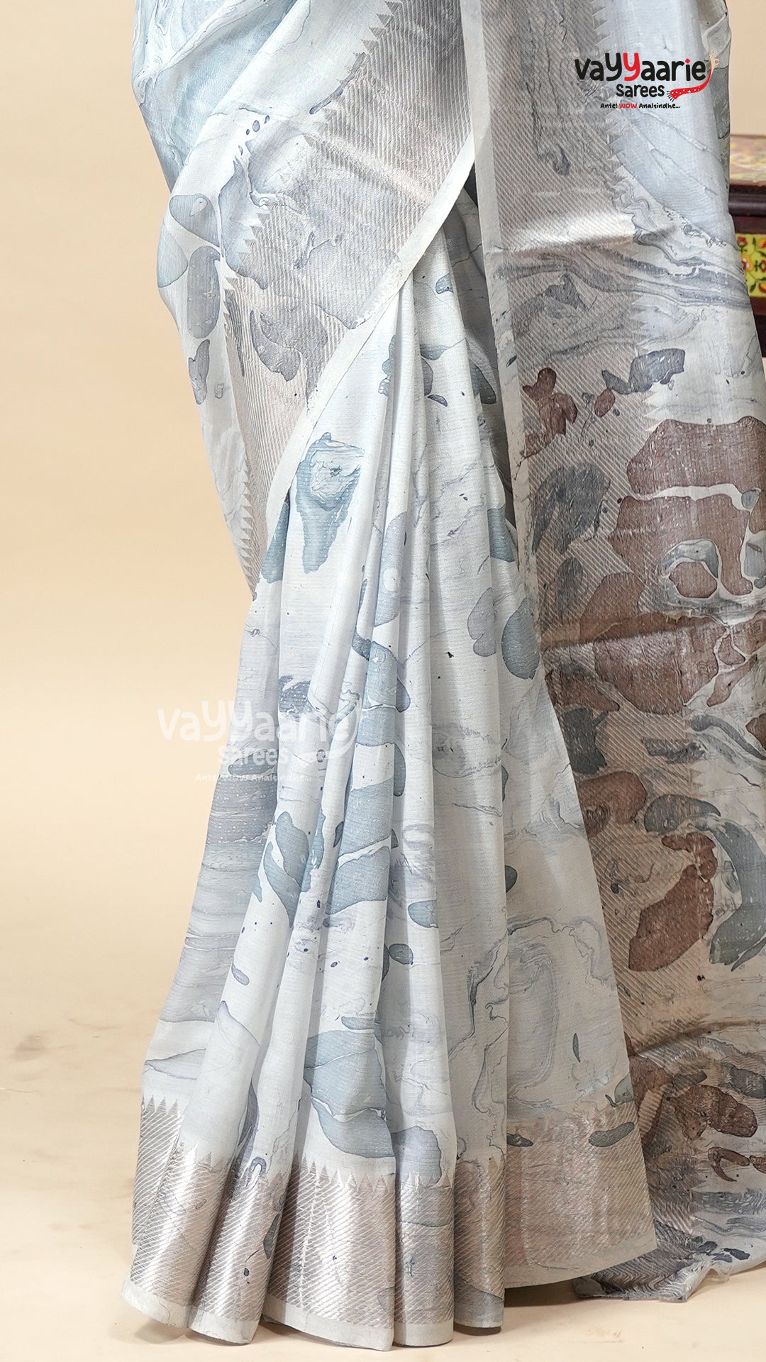 Fancy Multicolour Sico Saree with Blouse