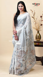 Fancy Multicolour Sico Saree with Blouse