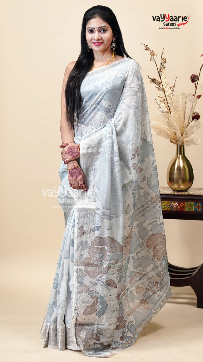Fancy Multicolour Sico Saree with Blouse Hover Image