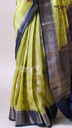 Multicolour Chiniya Silk Saree with Blouse