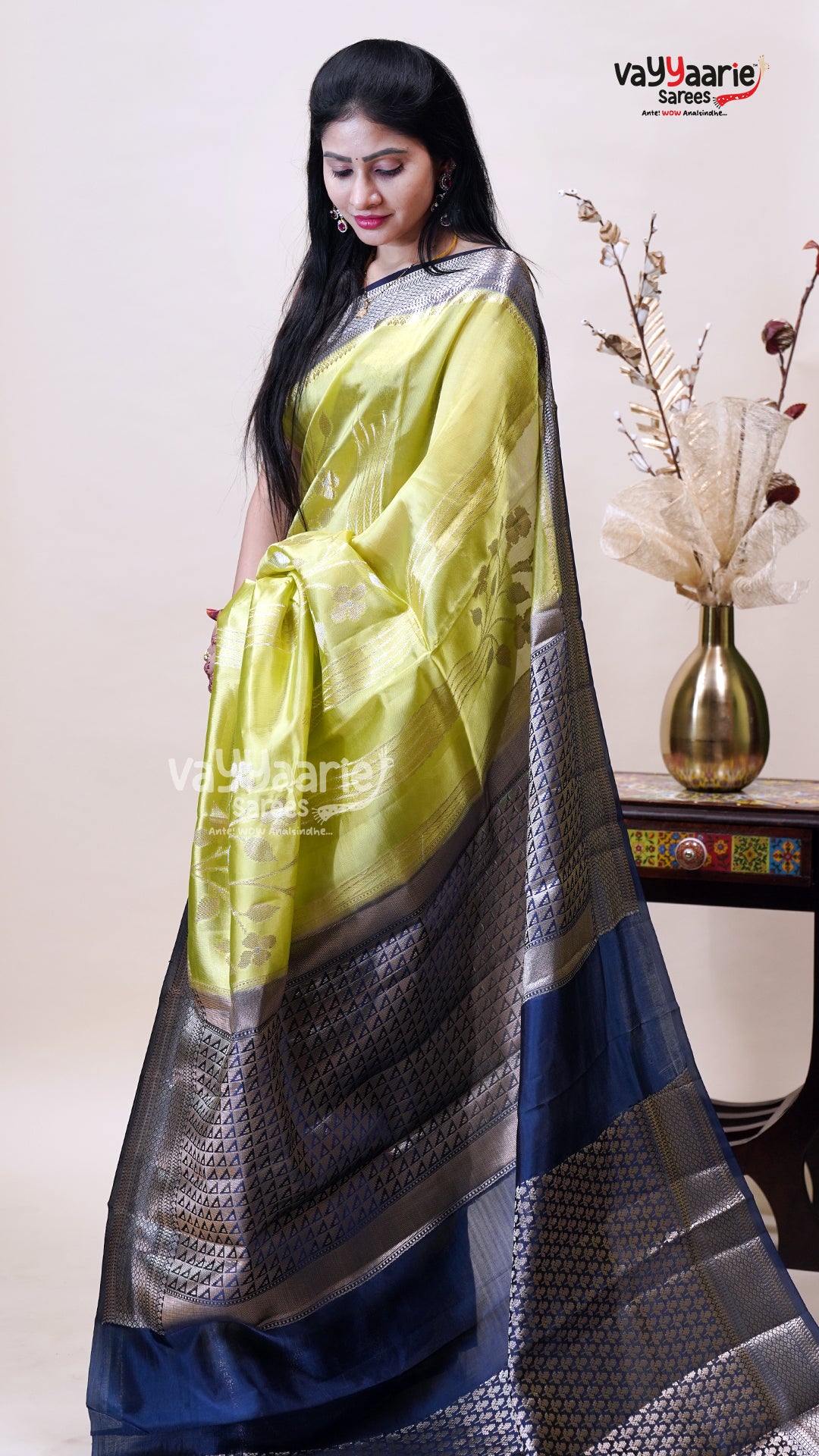Multicolour Chiniya Silk Saree with Blouse